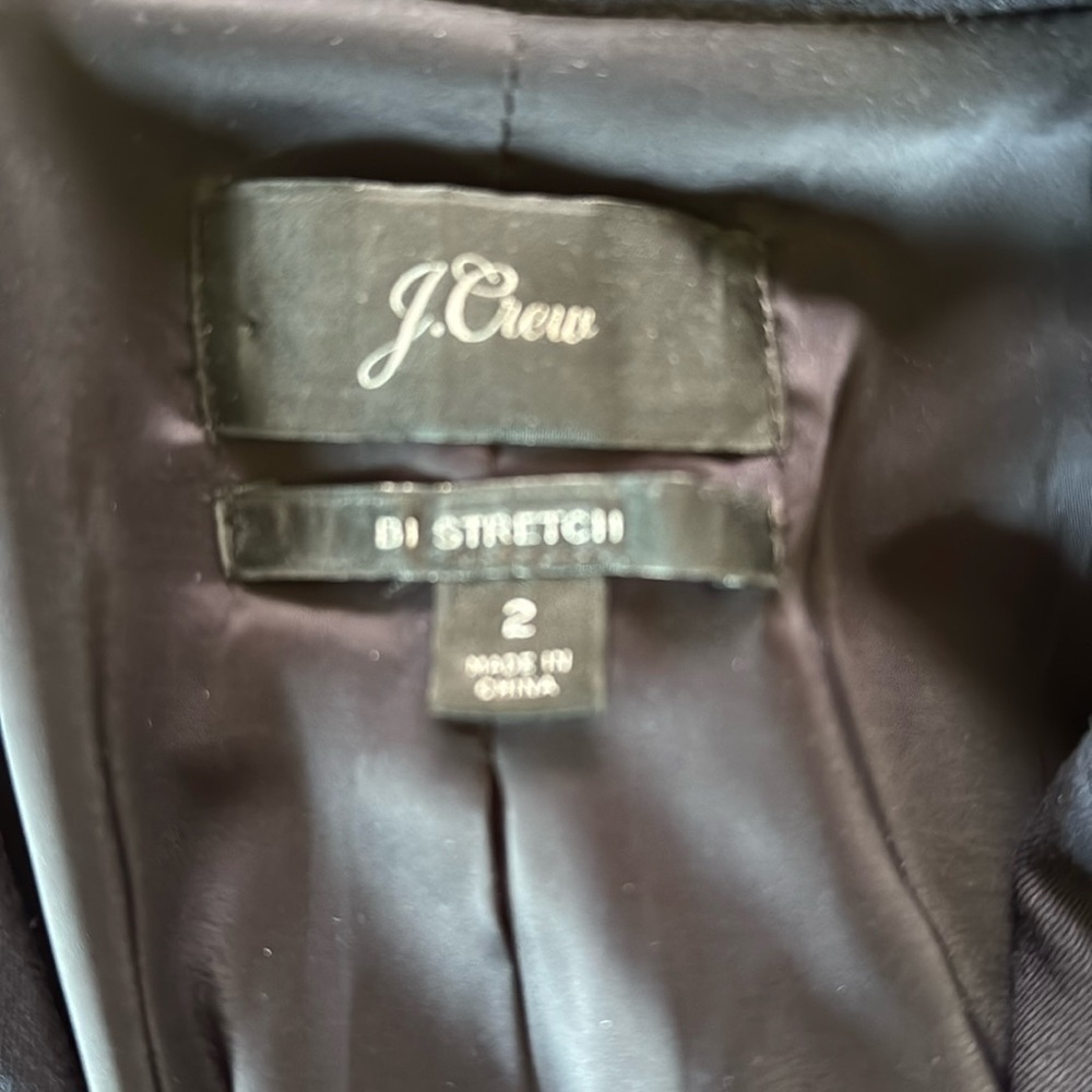 Navy jcrew bi stretch suit jacket